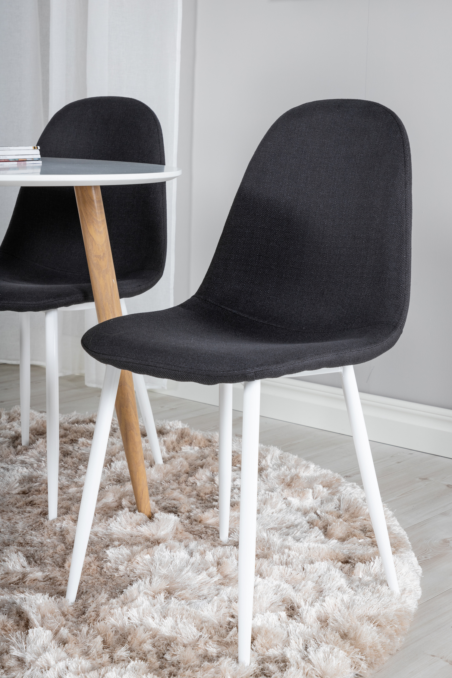 Маса и столове за трапезария Dallas 291 (Черен + Бял)