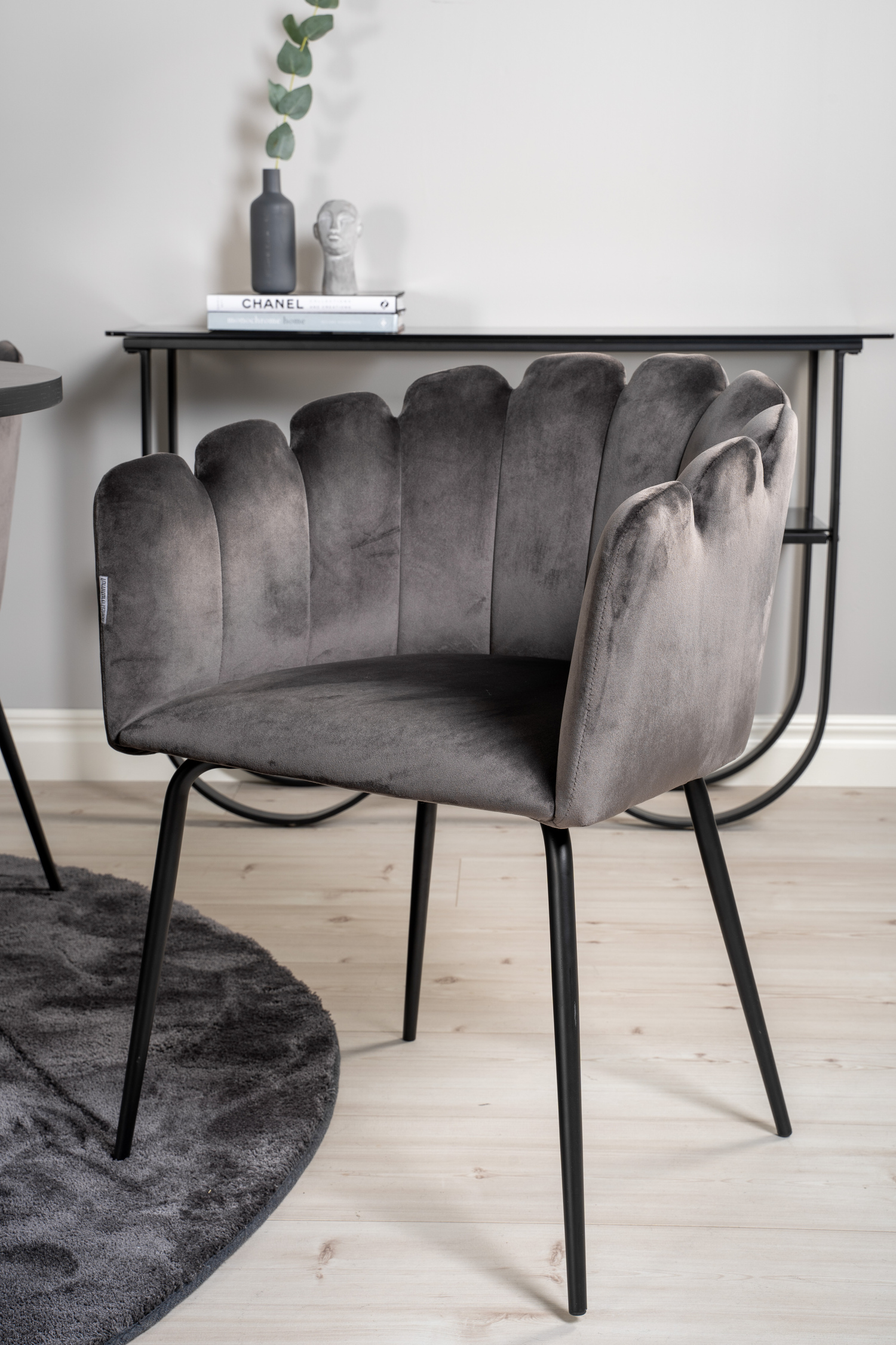 Маса и столове за трапезария Dallas 312 (Сив + Черен)