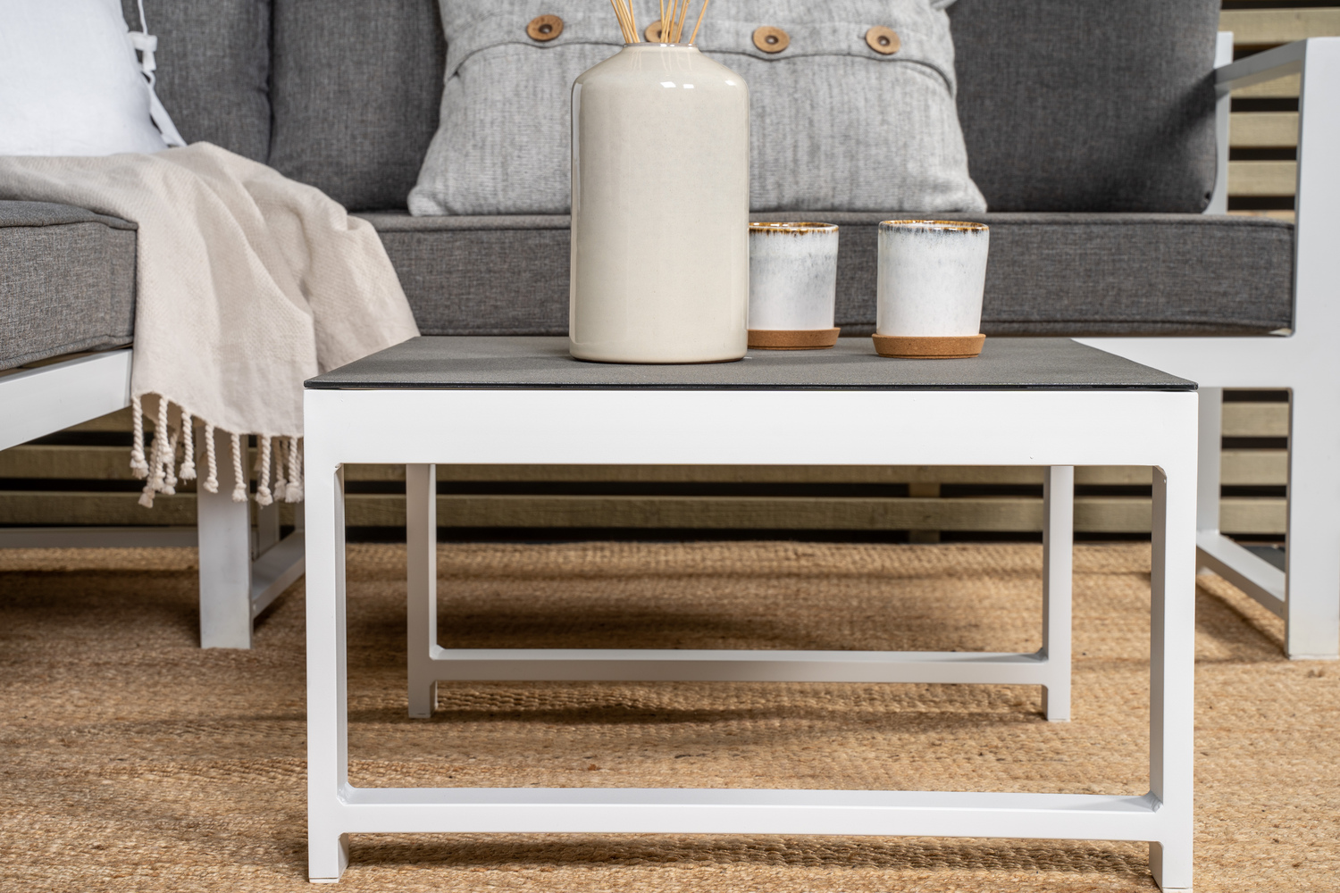 Градински комплект Dallas 773 (Бял + Сив)