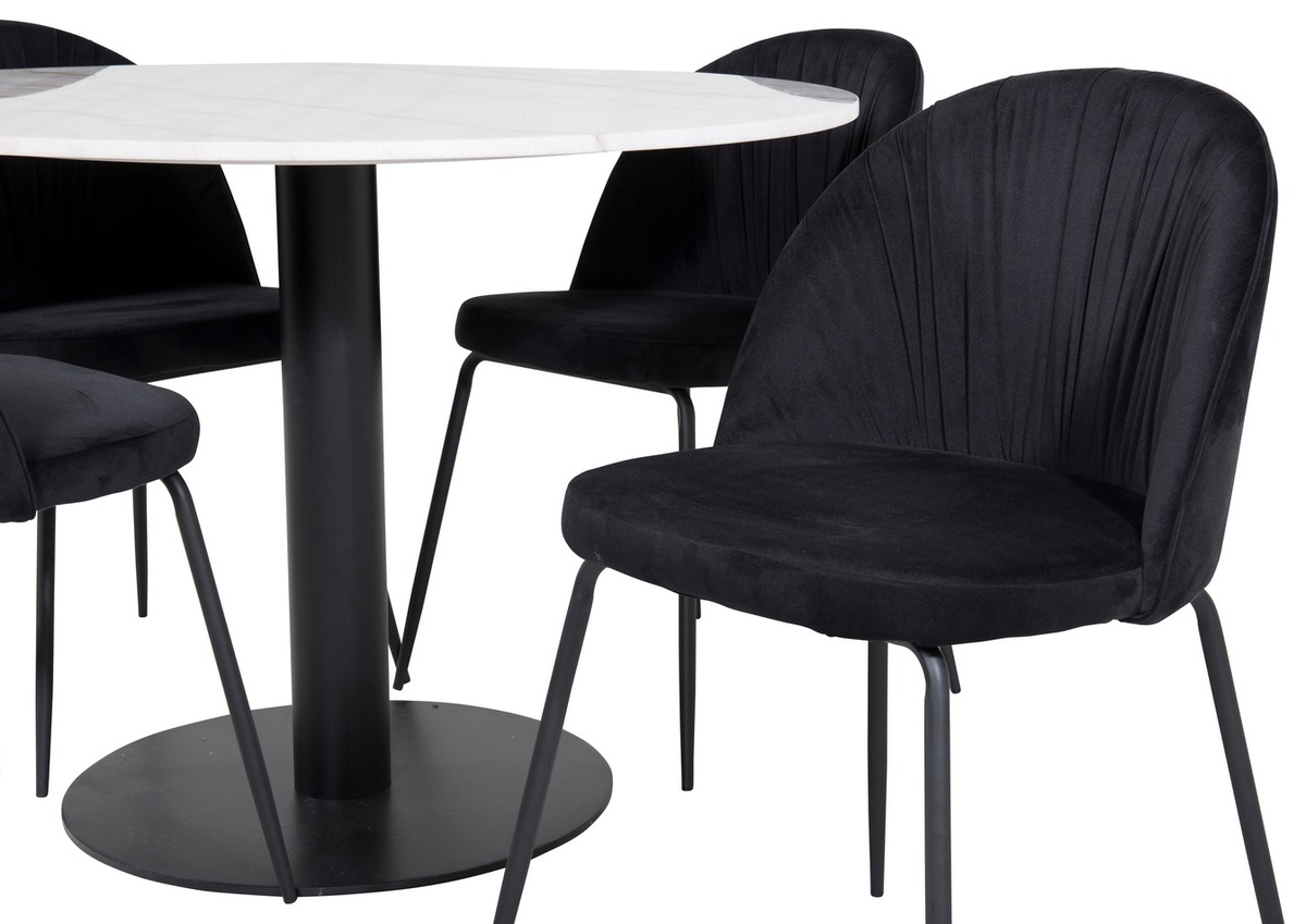 Маса и столове за трапезария Dallas 1303 (Черен)