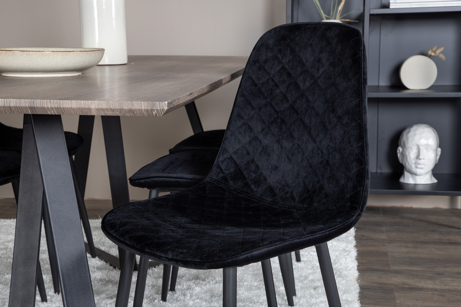 Маса и столове за трапезария Dallas 1357 (Черен)