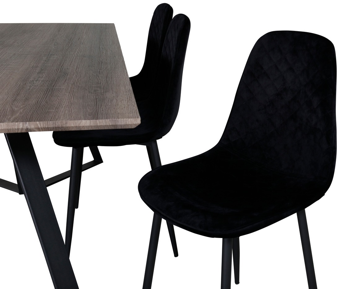 Маса и столове за трапезария Dallas 1357 (Черен)