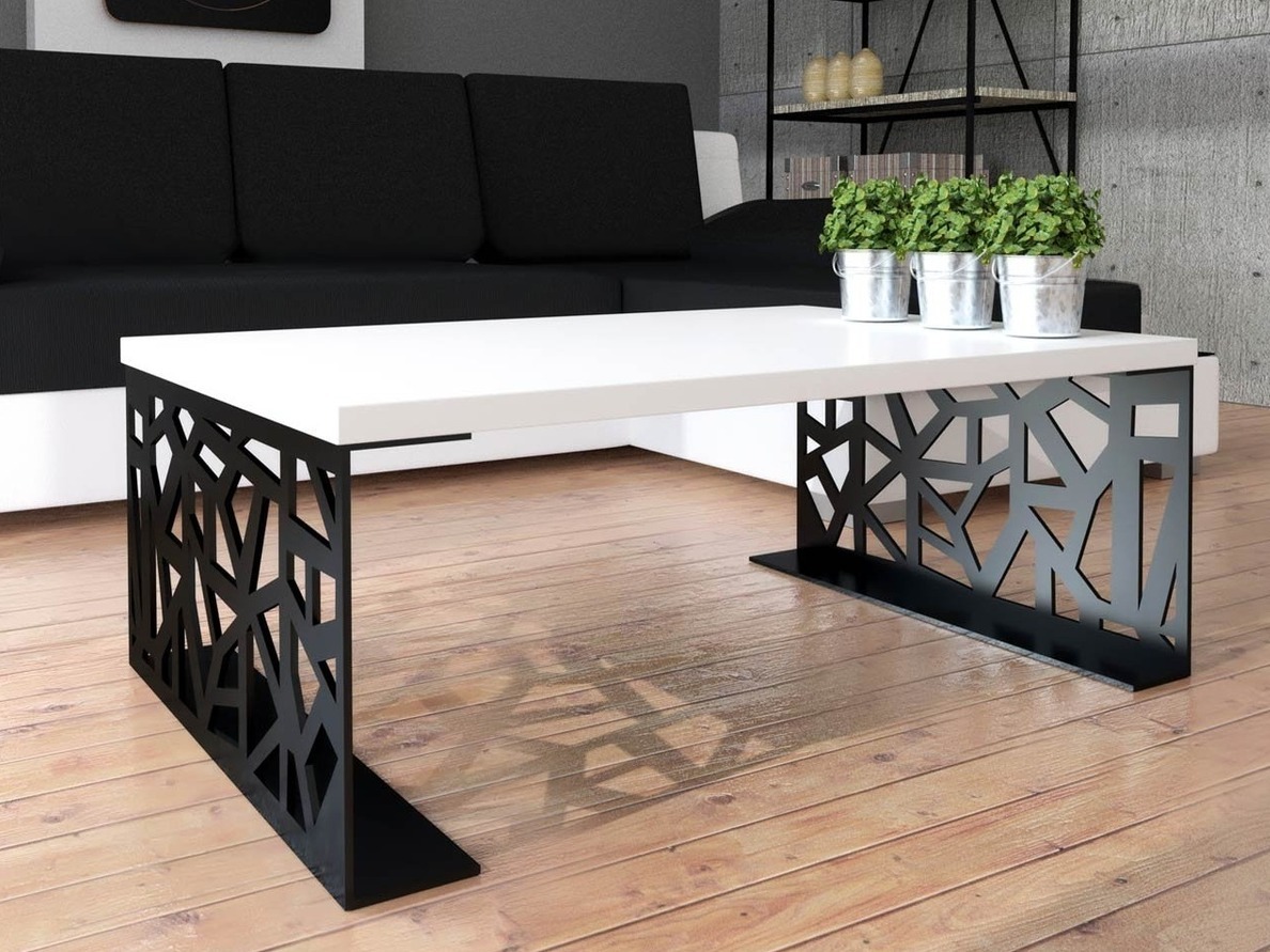 Масичка за кафе Germantown 101 (Черен мат + Бял гланц)