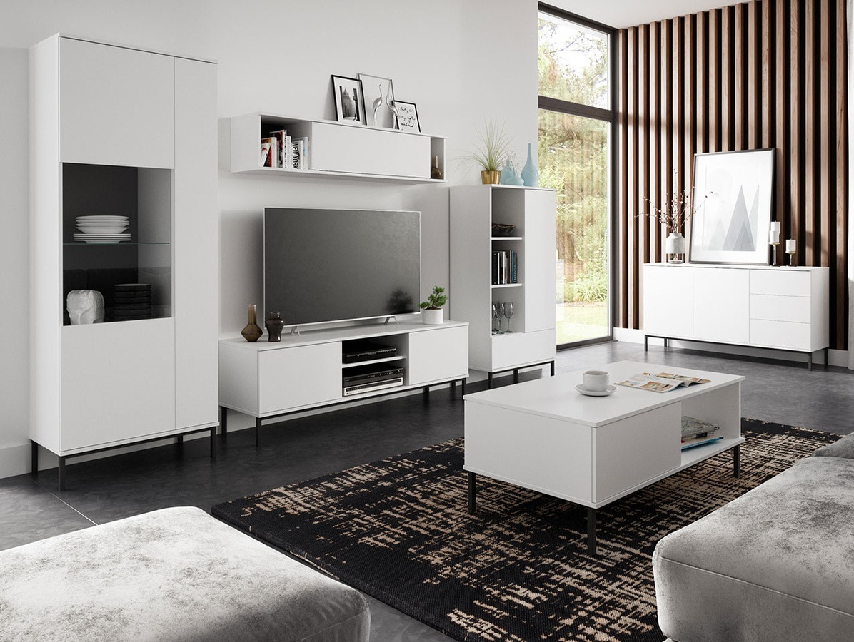 Комплект за хол Lomsore 107 (Бял)