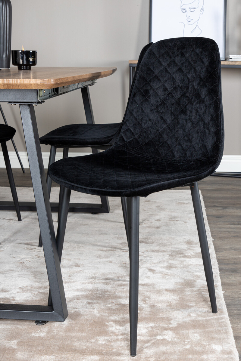 Маса и столове за трапезария Dallas 336 (Черен)