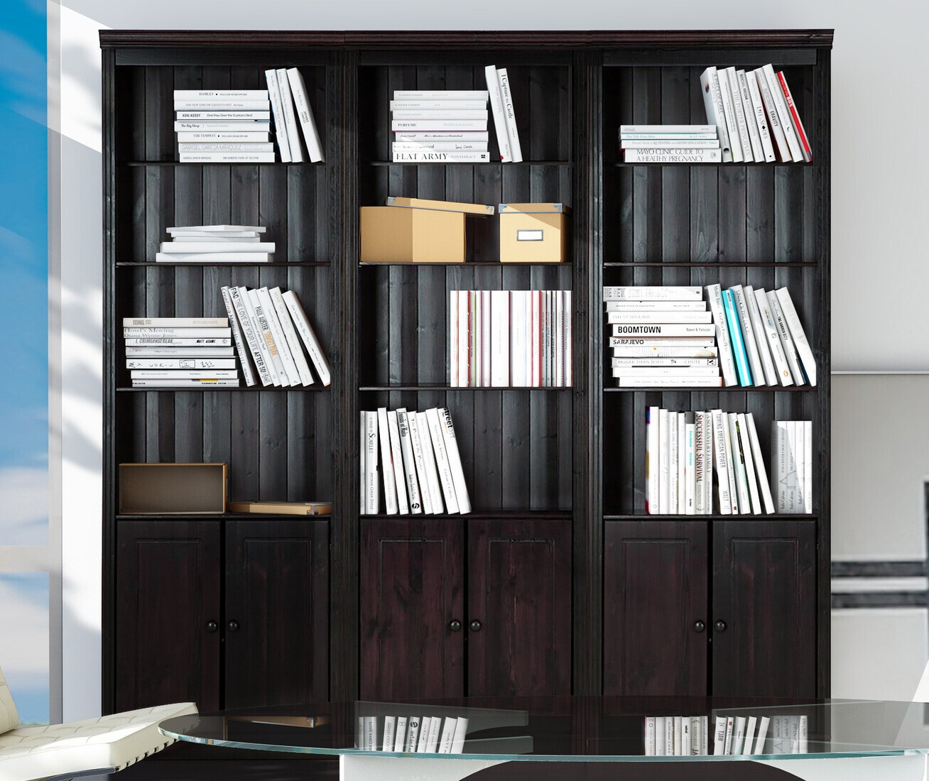 Комплект етажерки Saltoro 117 (Тъмнокафяв)