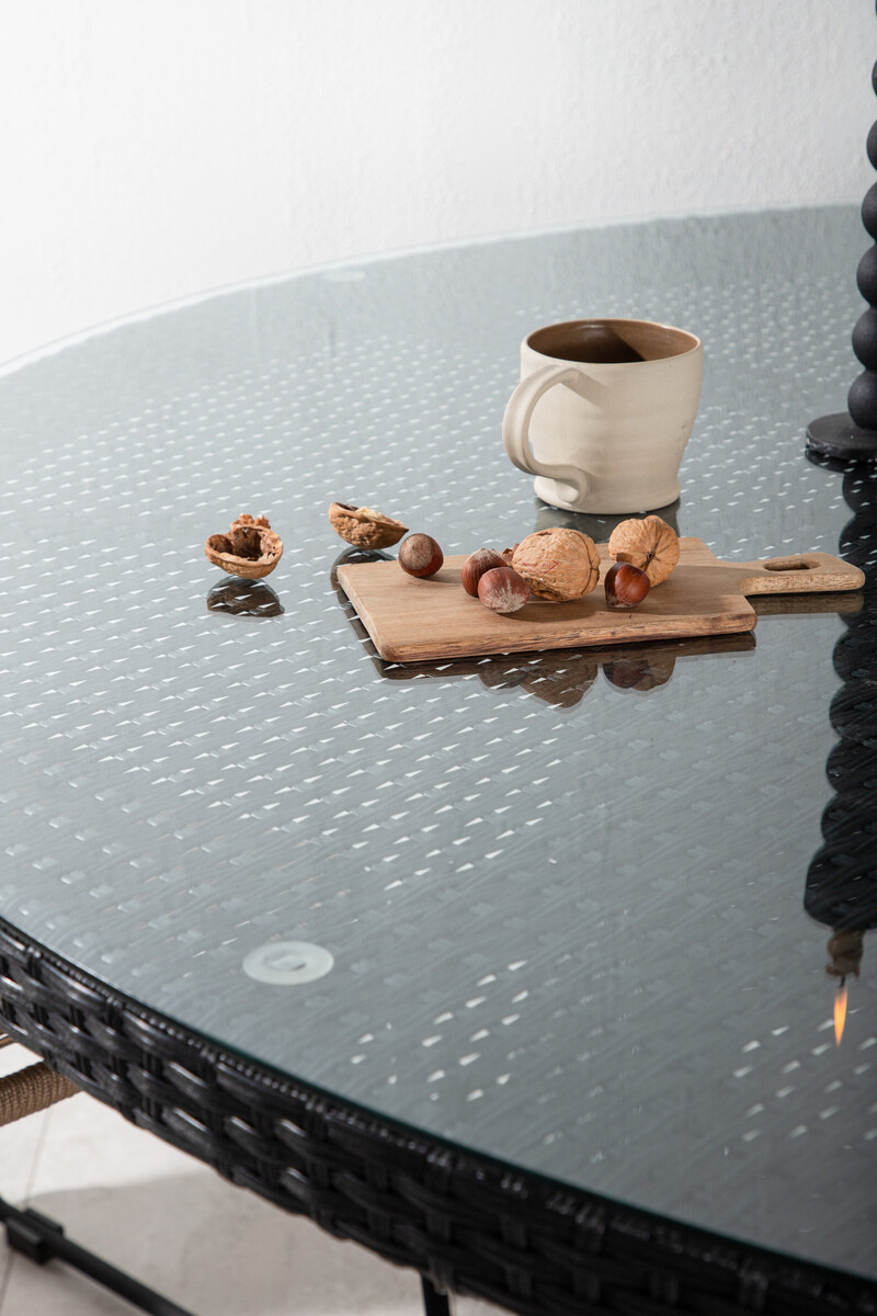 Градинска маса Dallas 667 (Черен + Сив)