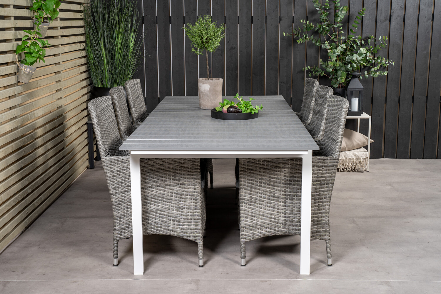 Градински комплект Dallas 3030 (Бял + Сив)