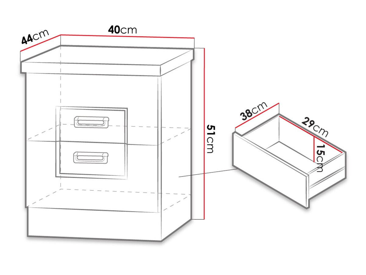 Нощно шкафче Lircava 113 (Lefkas дъб)
