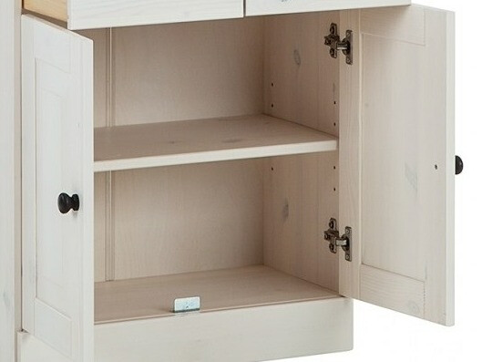 Стоящ шкаф за баня Deletri 100 (Бял + Havana Дъб)