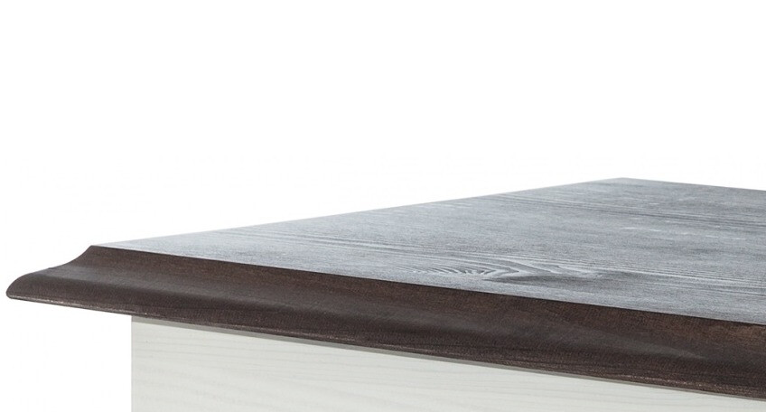 Стоящ шкаф за баня Deletri 100 (Бял + Havana Дъб)