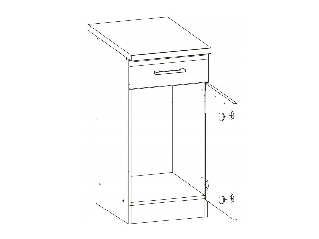 Модулен шкаф с чекмедже и врати Eli Light 101