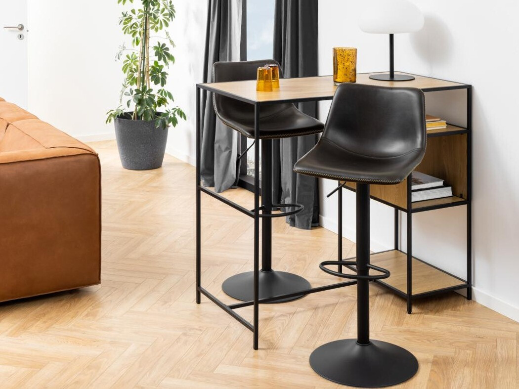 Нисък бар стол Norsica 500 (Черен)