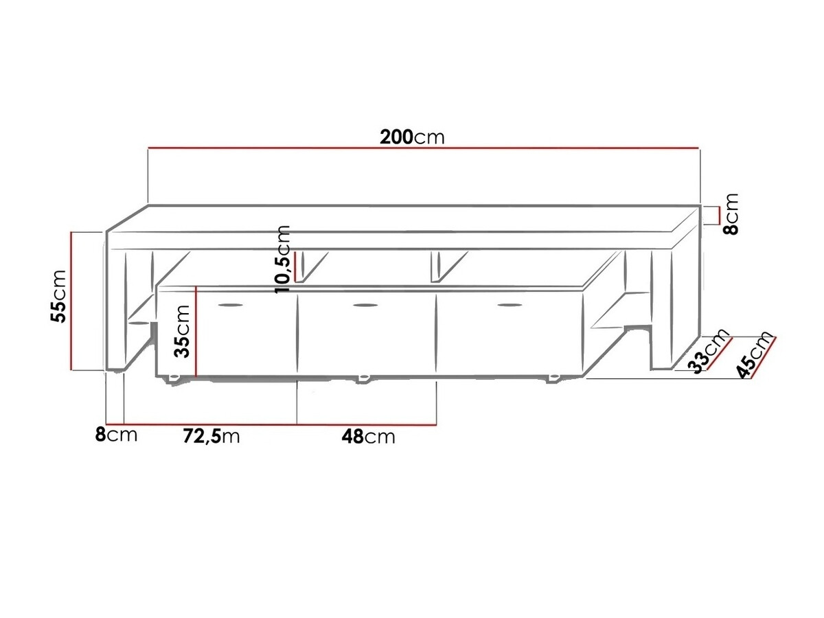 ТВ шкаф Arbor (Бял + Бял гланц)