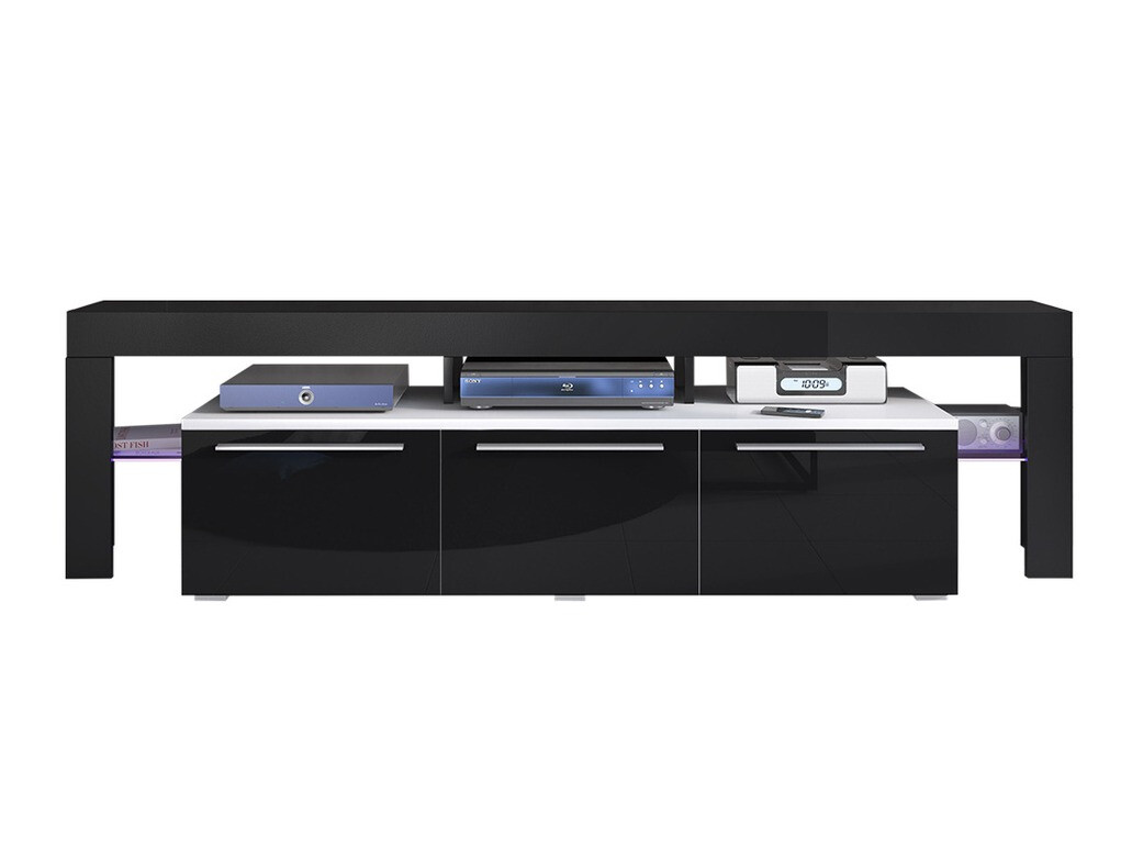 ТВ шкаф Arbor (Бял + Черен гланц)