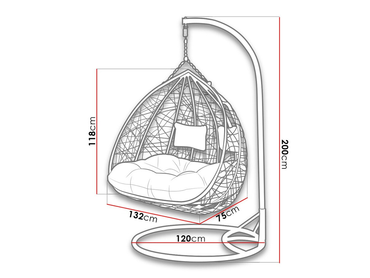Градинска люлка Comfivo 325 (Сив + Светло сив)