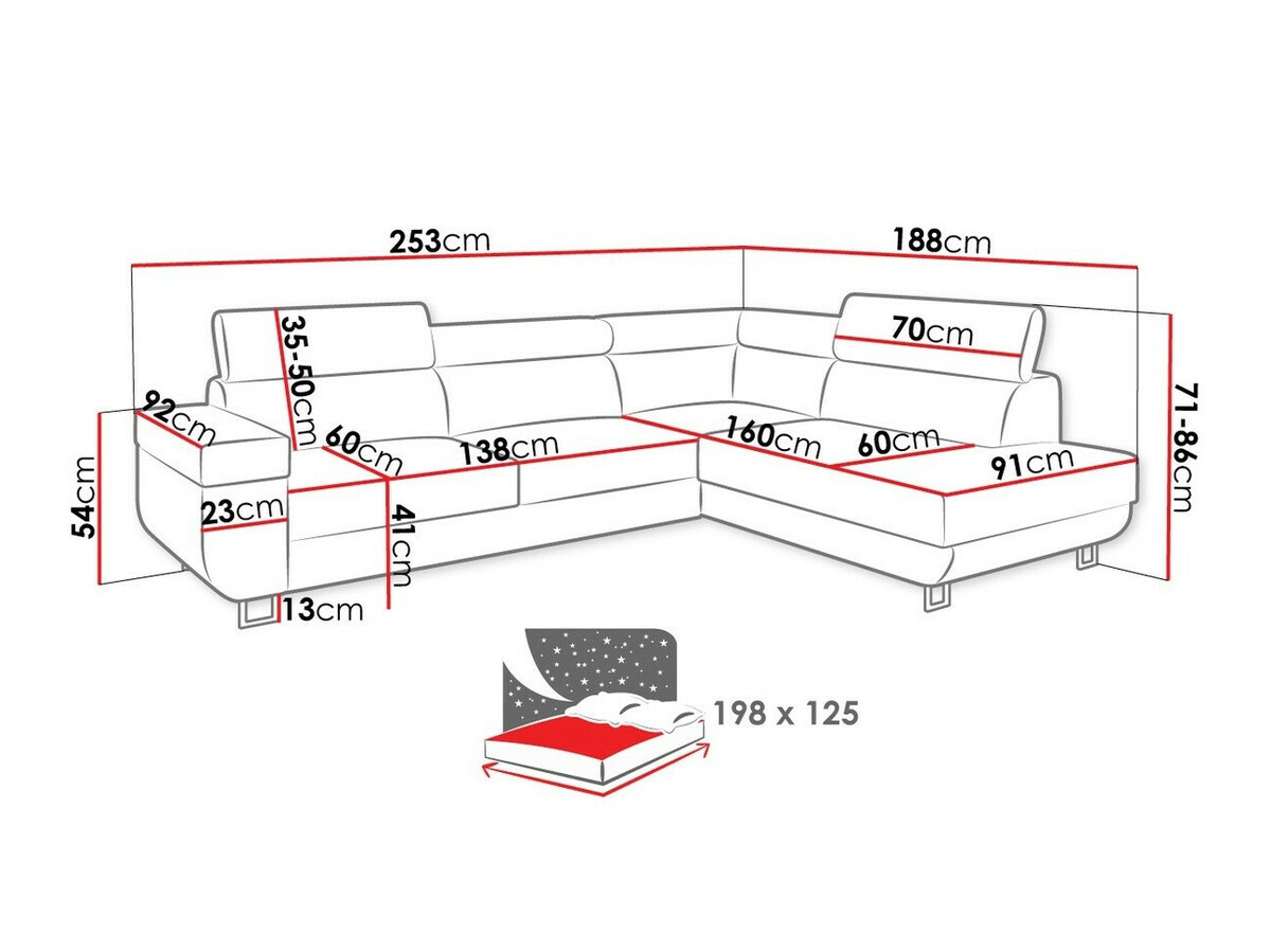Ъглов диван Comfivo Liberta (Lux 05 + Lux 06)