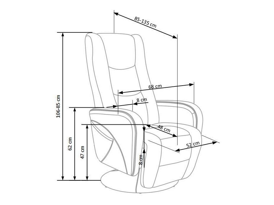 Реклайнер Houston 493 (Капучино)