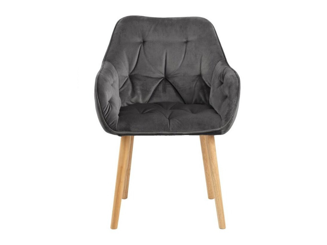 Стол Norsica 489 (Тъмно сив + Ярък дърво)