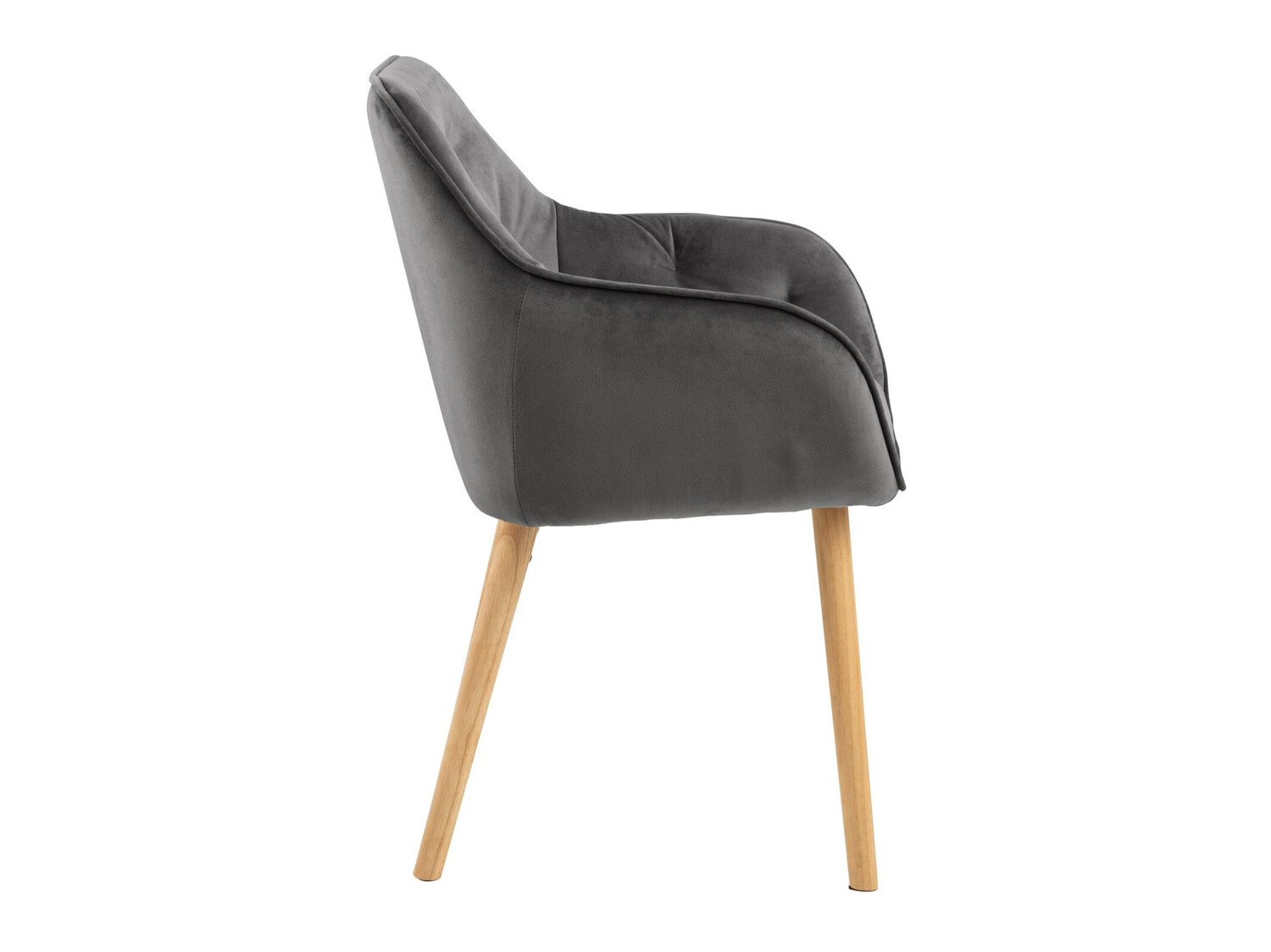 Стол Norsica 489 (Тъмно сив + Ярък дърво)