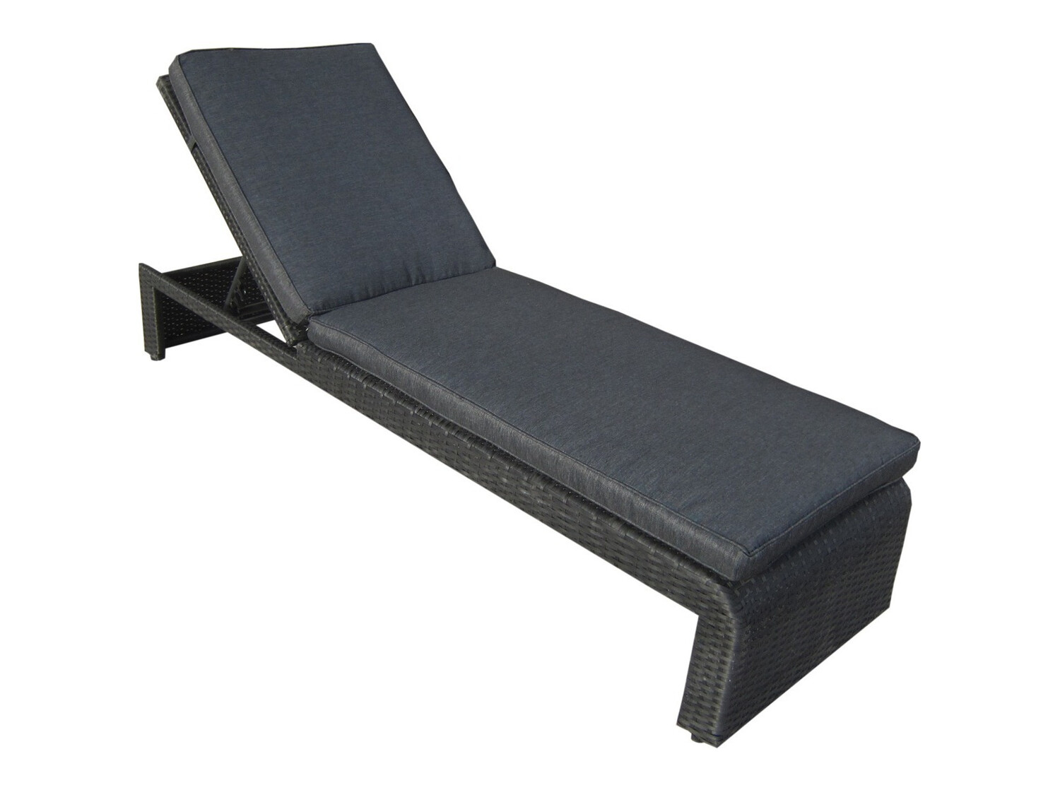 Градински шезлонг Dallas 771 (Черен + Сив)