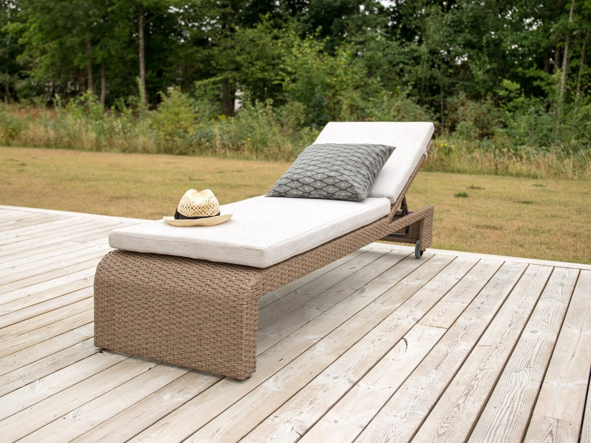 Градински шезлонг Dallas 771 (Светлокафяво + Бежов)