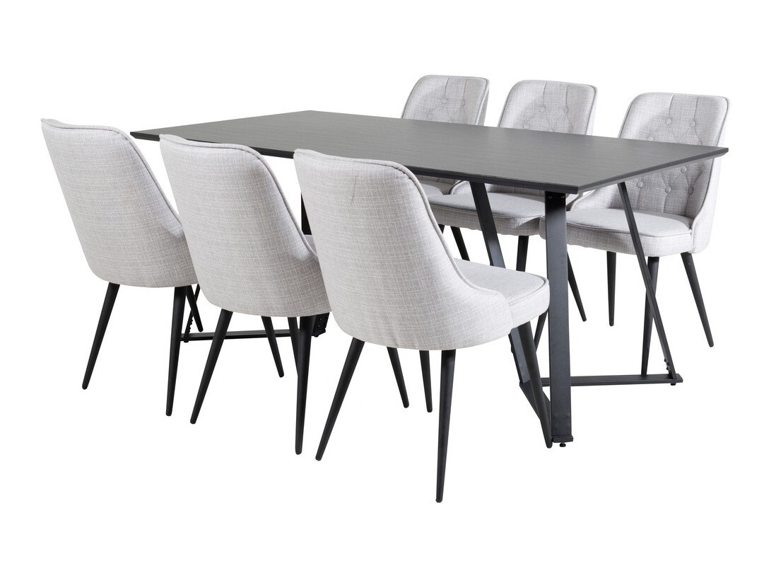 Маса и столове за трапезария Dallas 1629 (Сив)