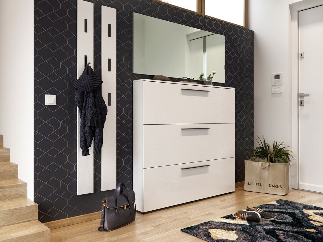 Шкаф за обувки Felelmo 103 (Бял)