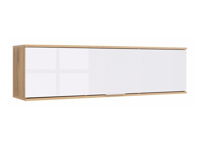 Окачен шкаф Tivetra 110 (Дъб уотан + Бял гланц)