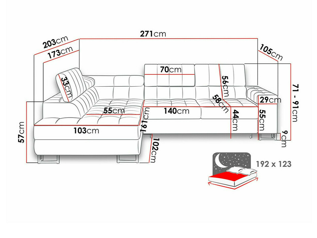 Ъглов диван Comfivo 247 (Terra 05)