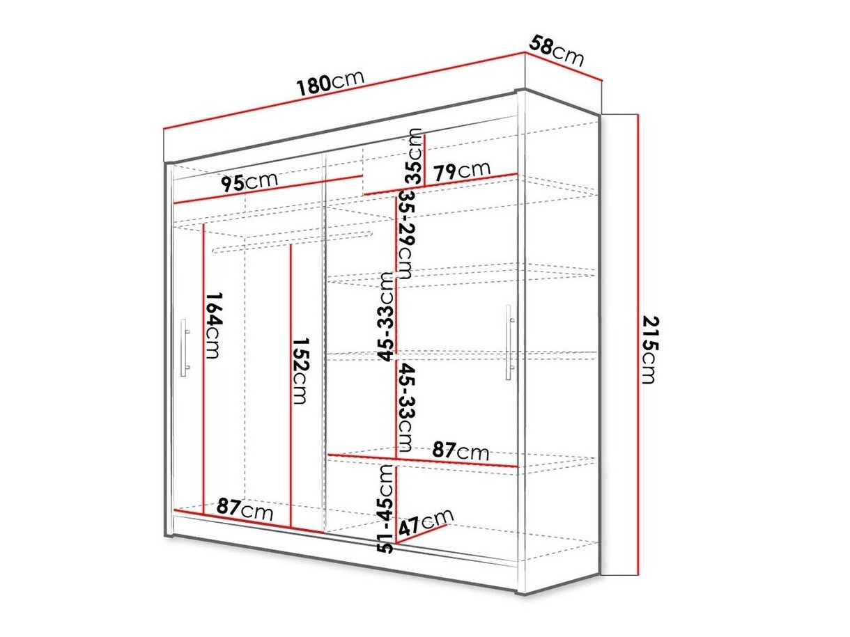 Гардероб Closico Pallor I (Черен)