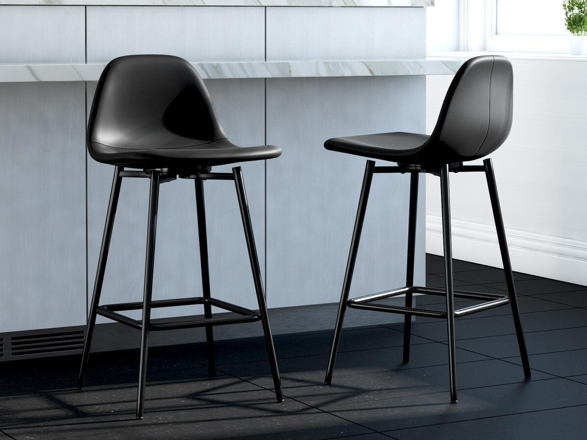 Нисък бар стол Tulsa 188 (Черен)