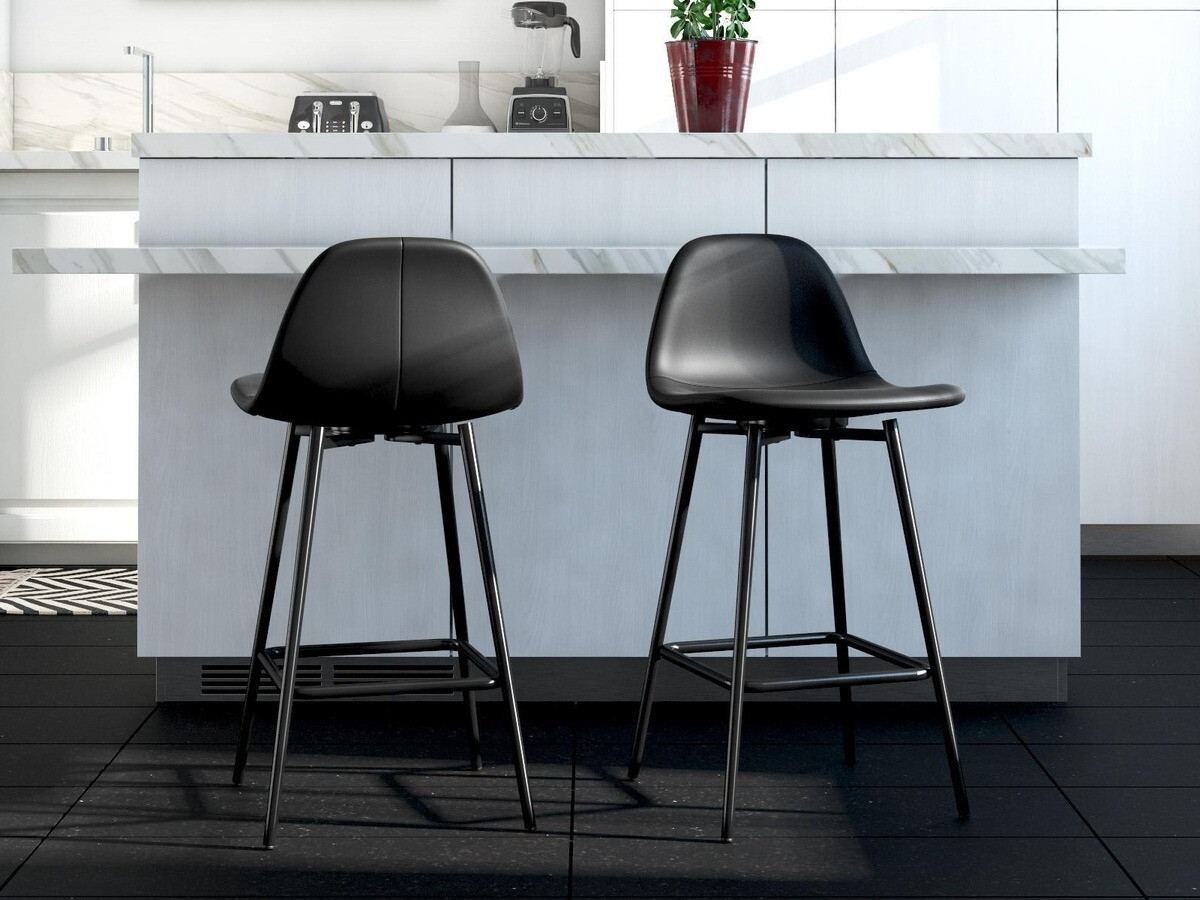 Нисък бар стол Tulsa 188 (Черен)