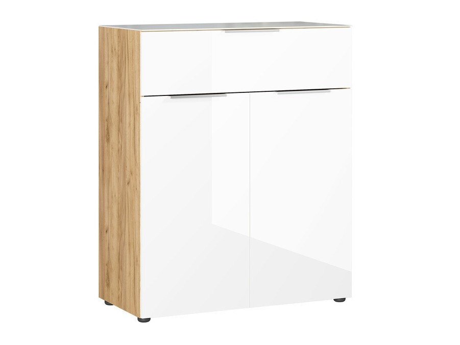 Скрин Sacramento 301 (Navarra дъб + Бял гланц)