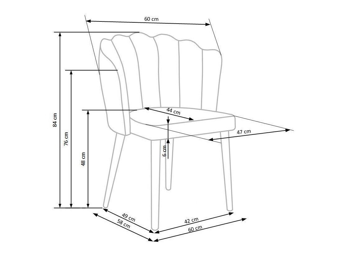 Стол Houston 975 (Роза + Черен)