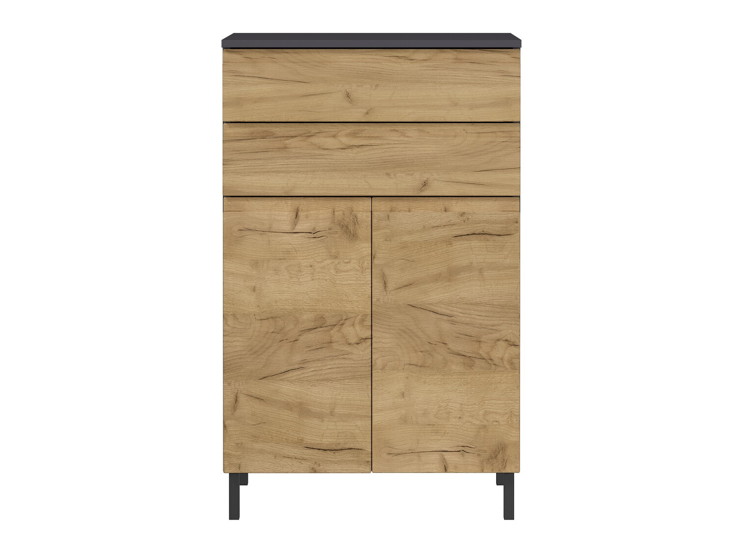 Стоящ шкаф за баня Talmira 104 (Графит + Grandson дъб)