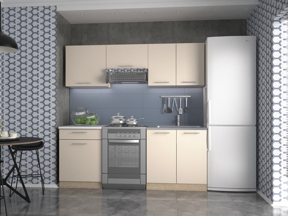 Комплект за кухня Houston 857 (Сметана + Сонома дъб)