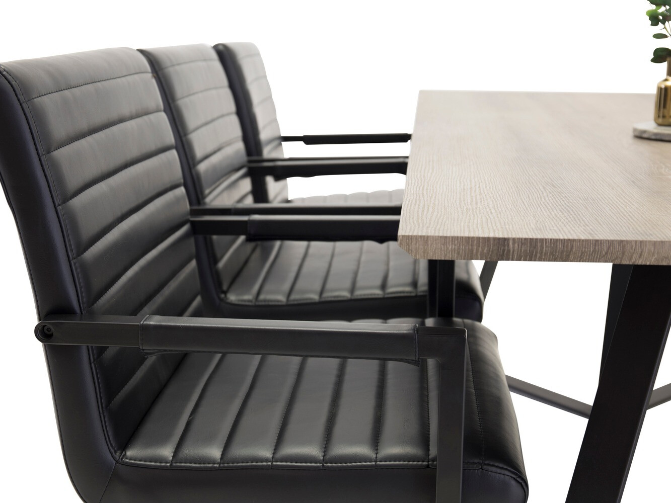 Маса и столове за трапезария Dallas 1349 (Черен)