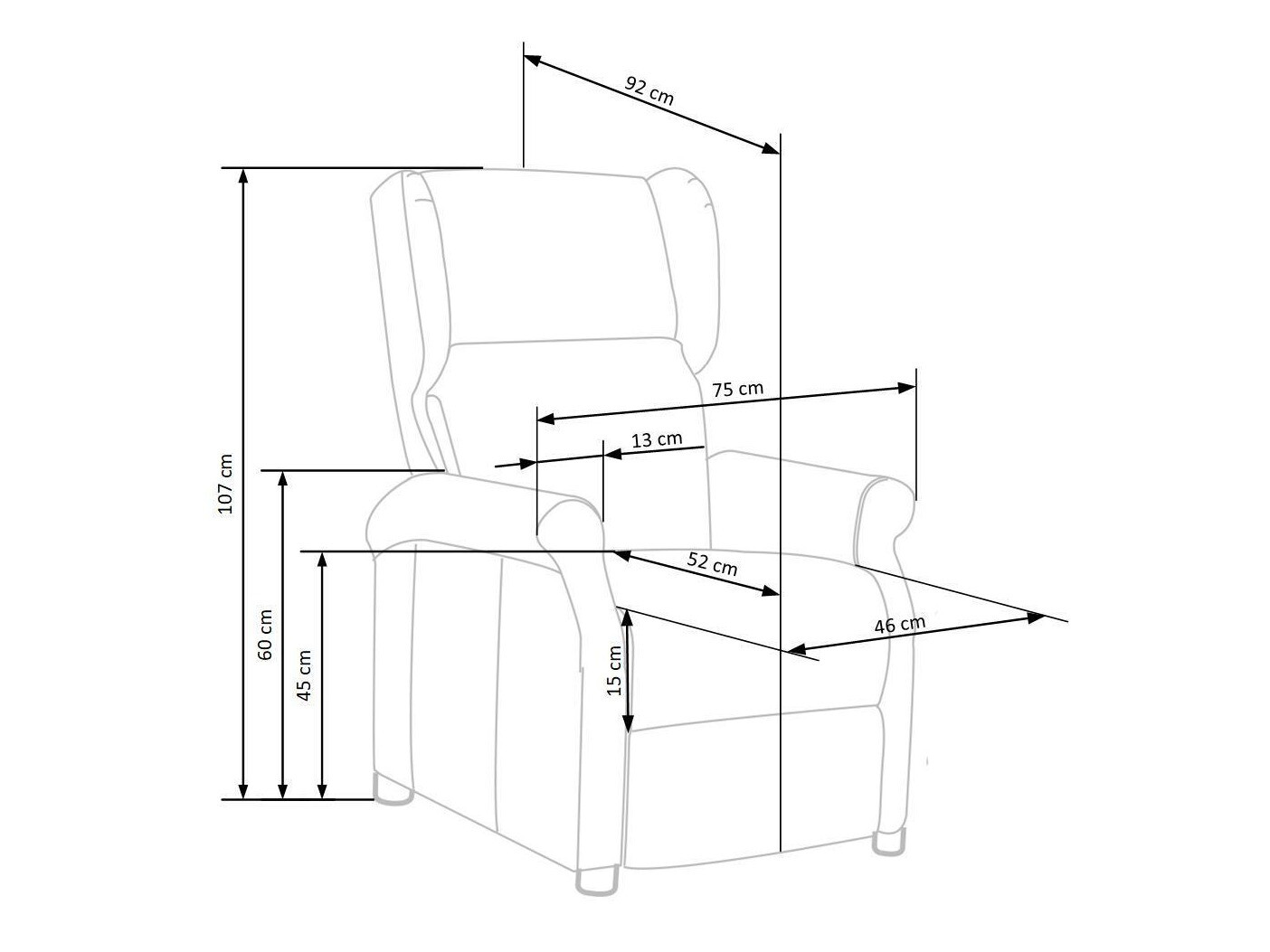 Реклайнер Houston 854 (Бежов)