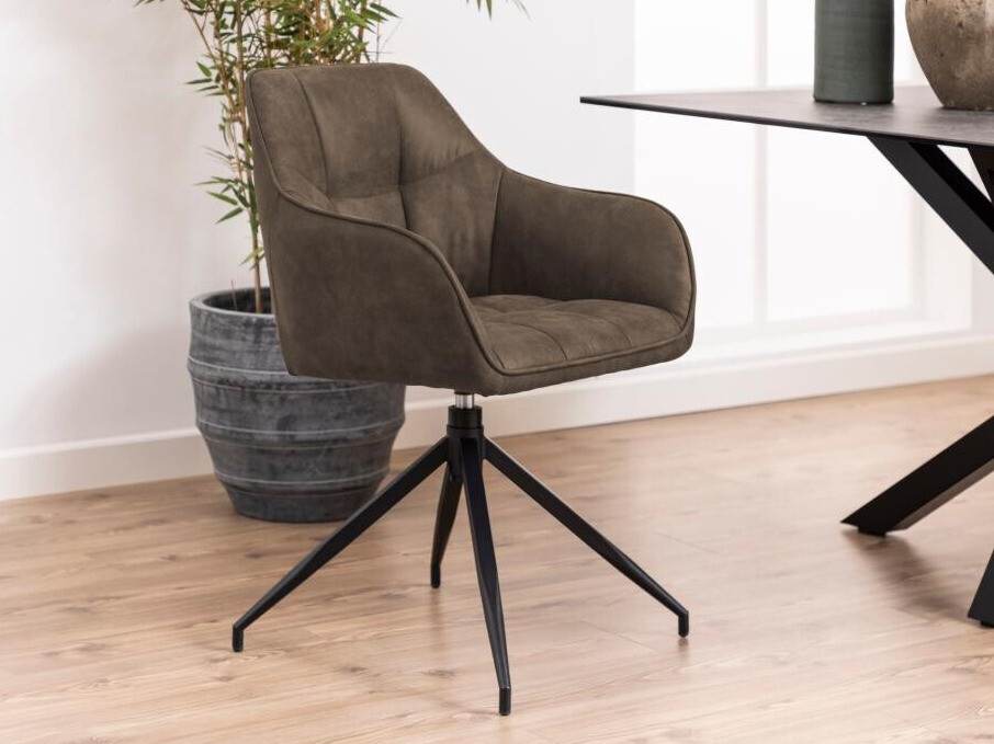 Стол Norsica 494 (Кафяв + Черен)