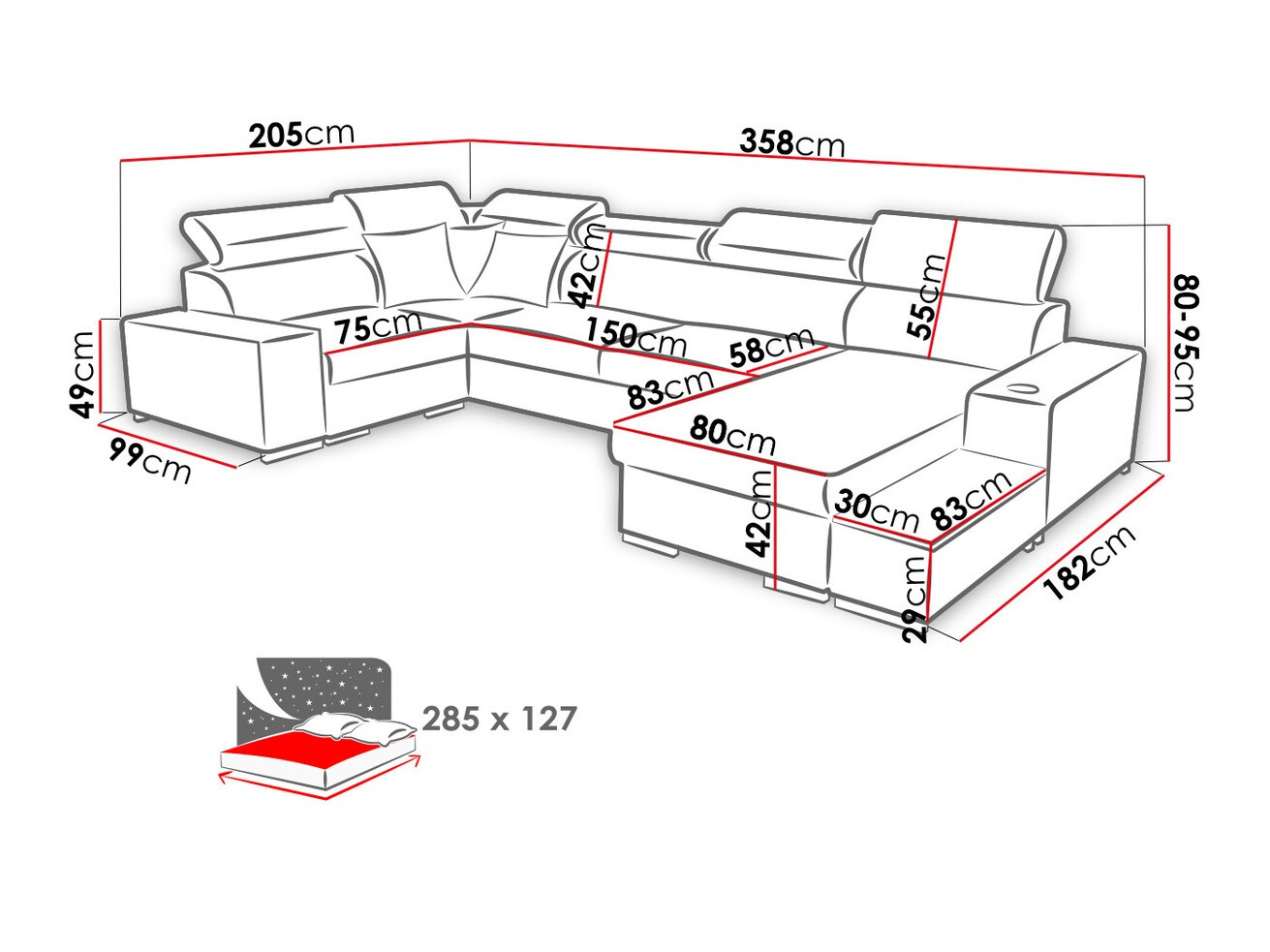 Ъглов диван Pearland 101