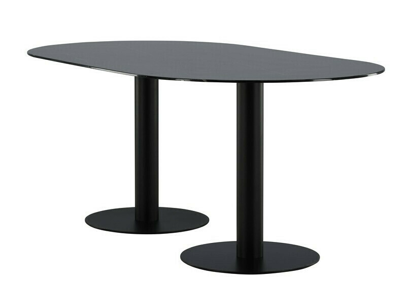 Маса и столове за трапезария Dallas 3068 (Сив + Черен)