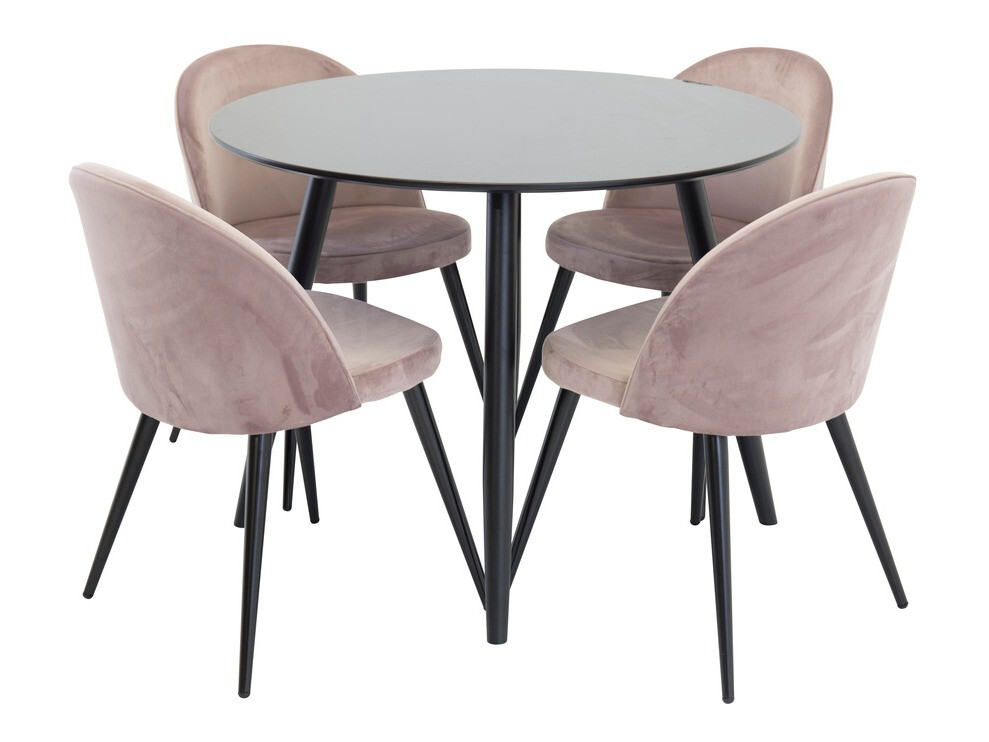 Стол Dallas 153 (Пепел от рози + Черен)