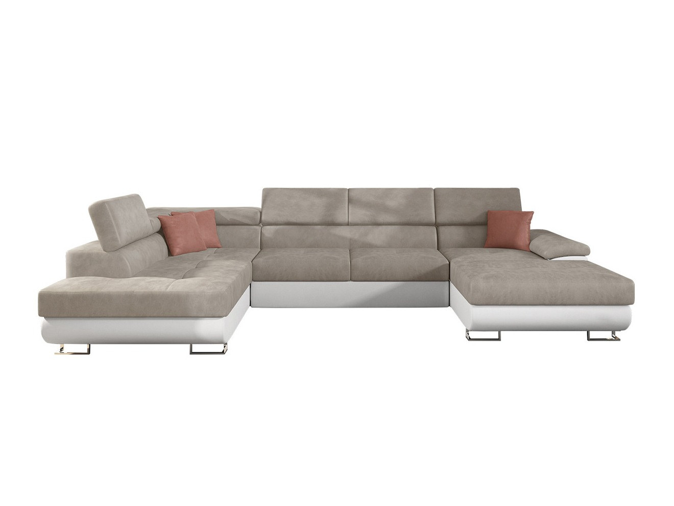 Ъглов диван Comfivo Ruta IV (Soft 017 + Uttario Velvet 2979 + Uttario Velvet 2955 St)