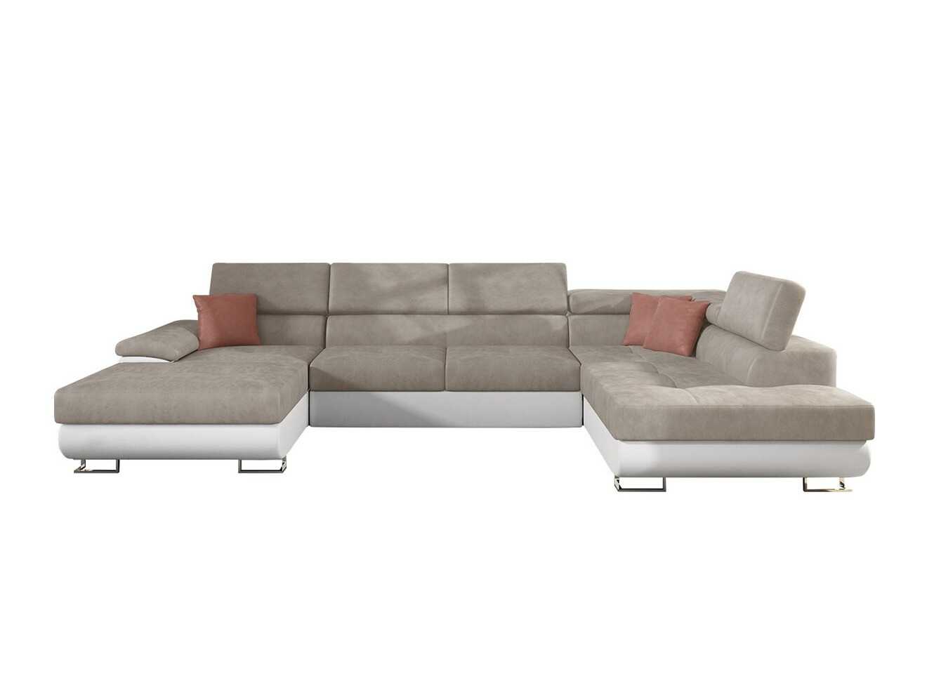 Ъглов диван Comfivo Ruta IV (Soft 017 + Uttario Velvet 2979 + Uttario Velvet 2955 St)
