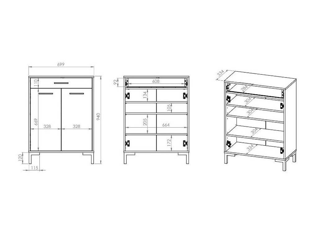 Етажерка за обувки Larnolo 102