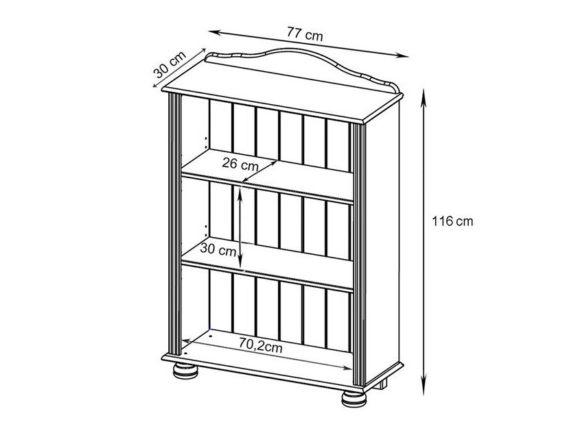 Етажерка Fenlaru 100 (Бял)