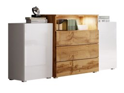 Скрин Sarasota 127 (Бял + Бял гланц + Дъб уотан)