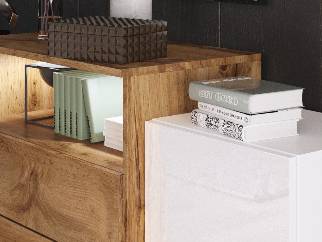 Скрин Sarasota 127 (Бял + Бял гланц)