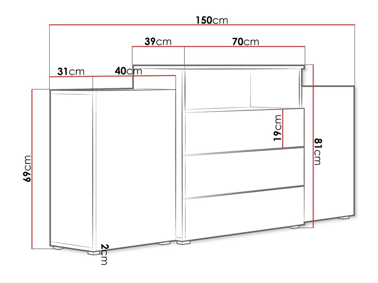 Скрин Sarasota 127 (Бял + Бял гланц)
